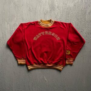 Vintage Champion Watterson fleece lined Sweatshirt Men Medium Red 1960s Durene